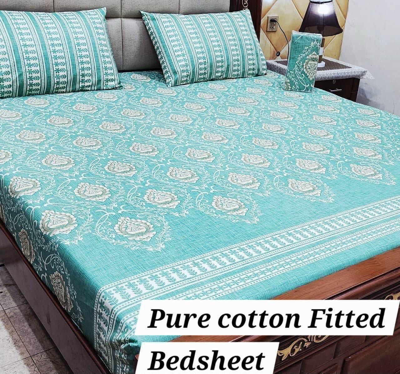 Pure cotton fitted bedsheet