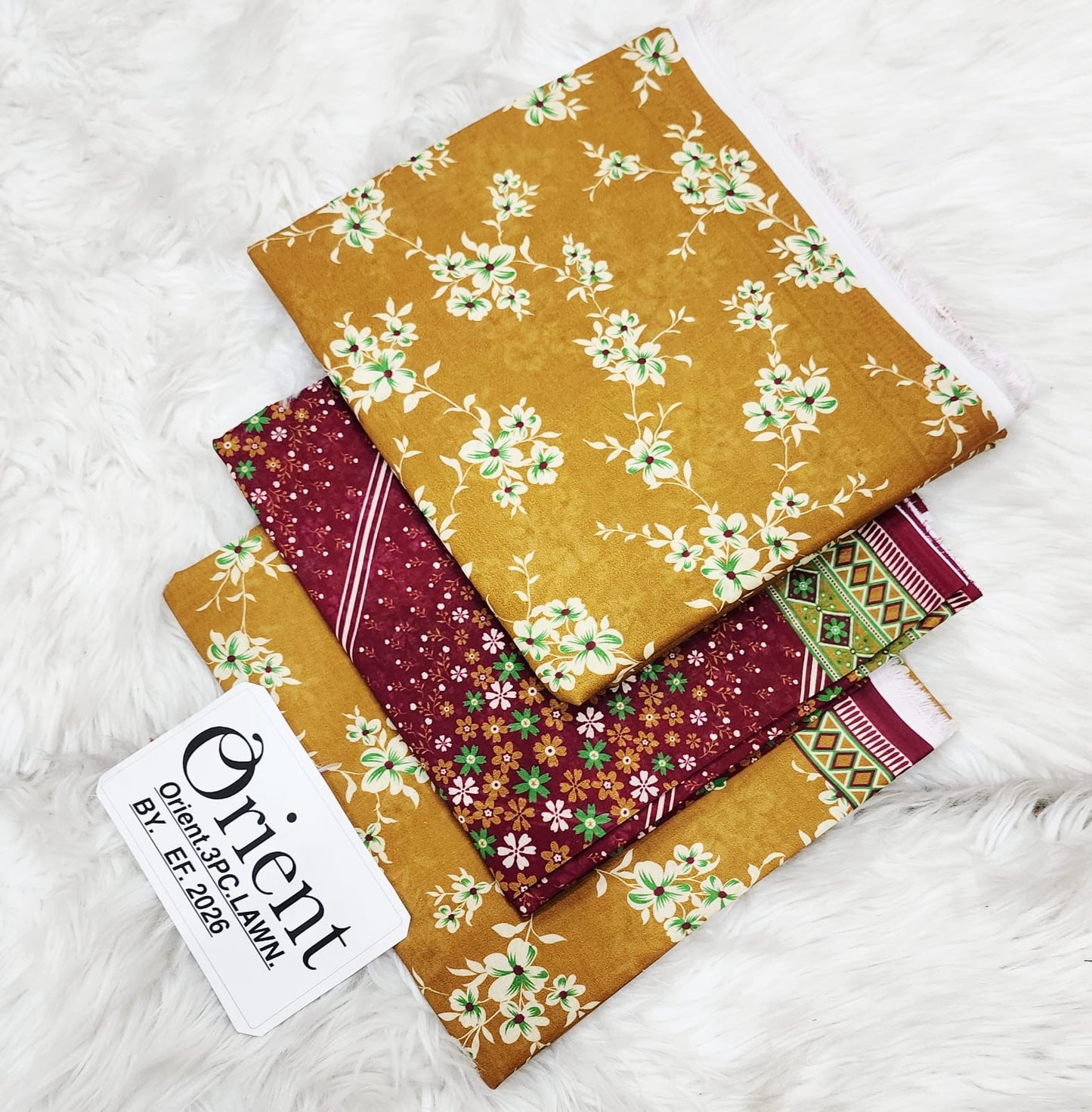 Orient unstitched lawn 3 pc