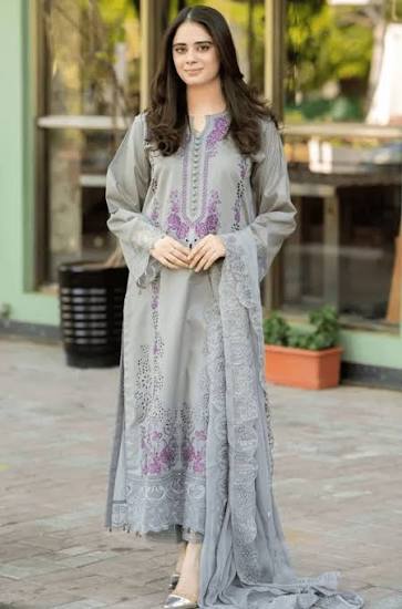 Premium 3-Piece Embroidered Dhanak Collection