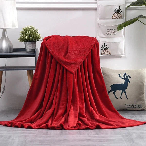 Plain fleece blanket