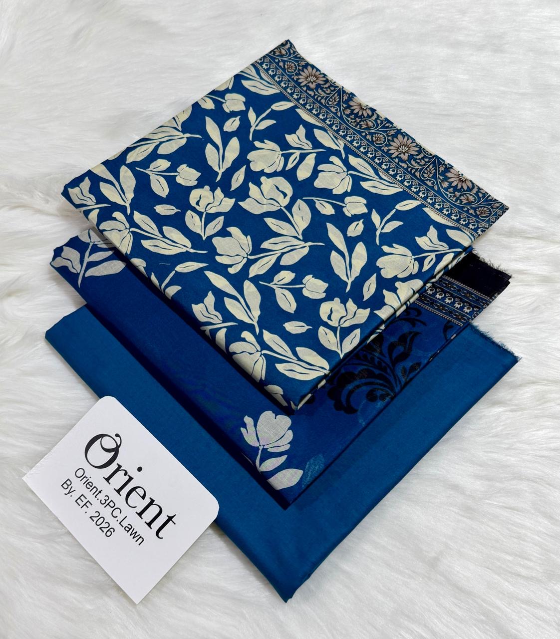 Orient unstitched lawn 3 pc