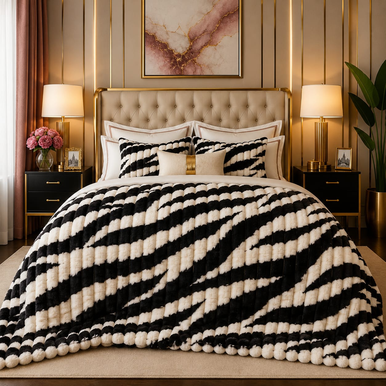 Luxury puffy ac blanket