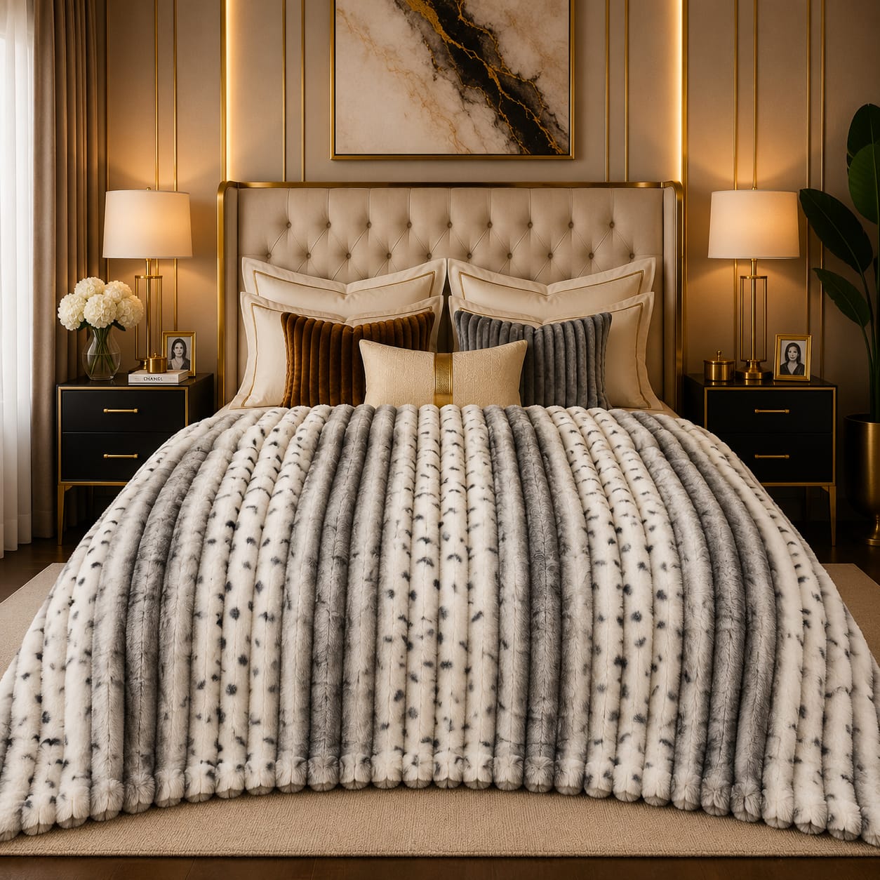Luxury puffy ac blanket