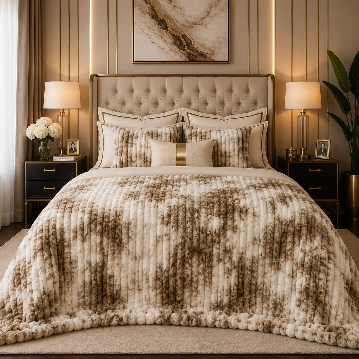 Luxury puffy ac blanket