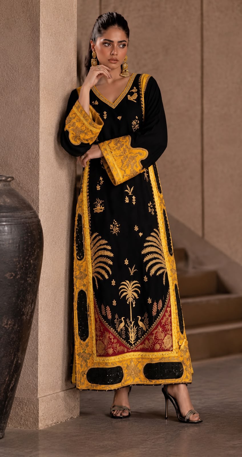 Silk embroidered collection