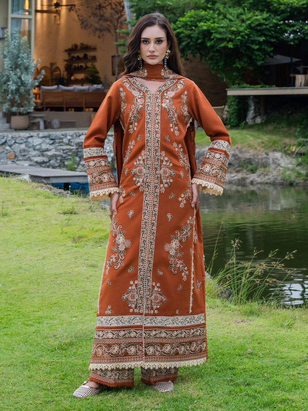 Premium 3-Piece Embroidered Dhanak Collection