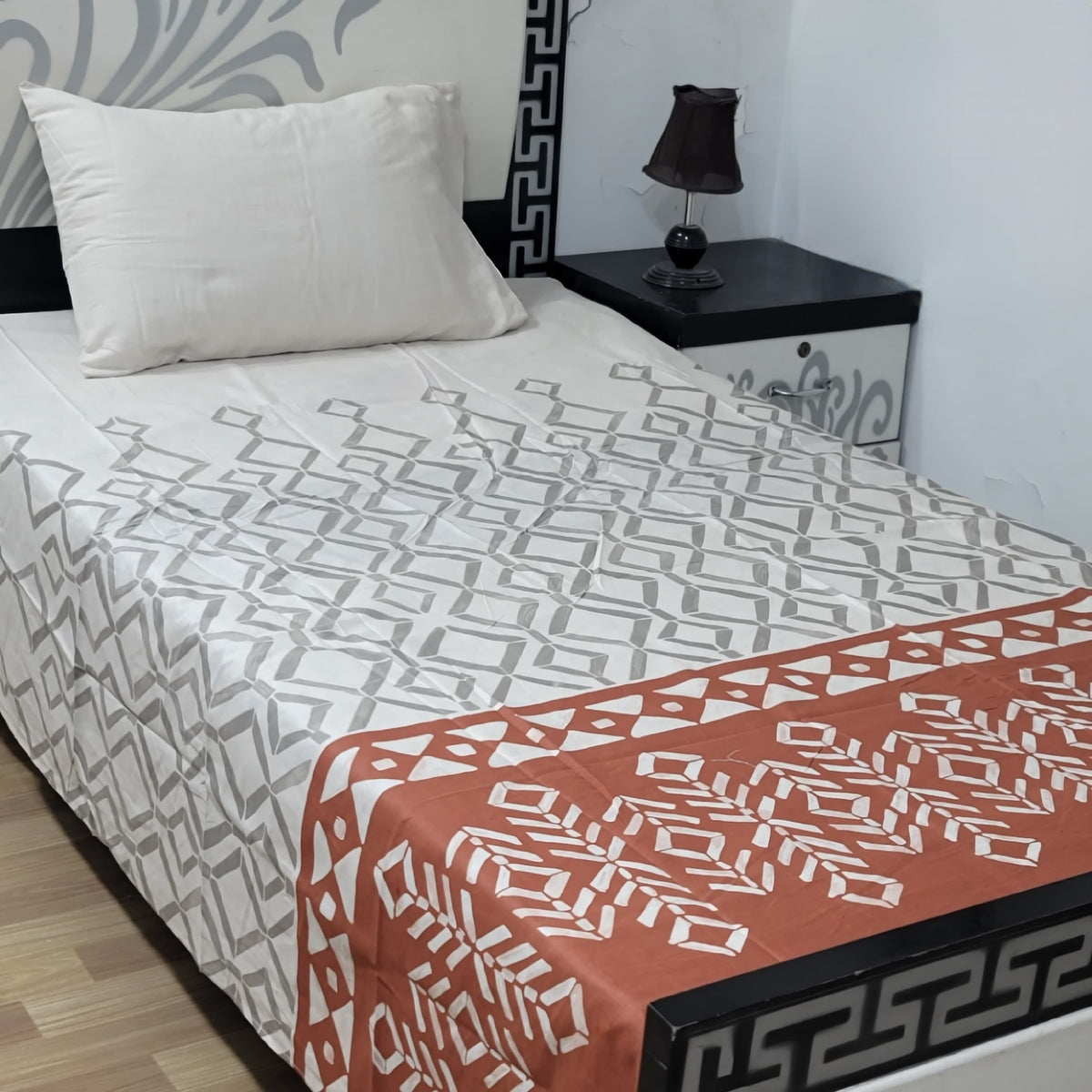Premium Export Cotton Single Bedsheet ) ()