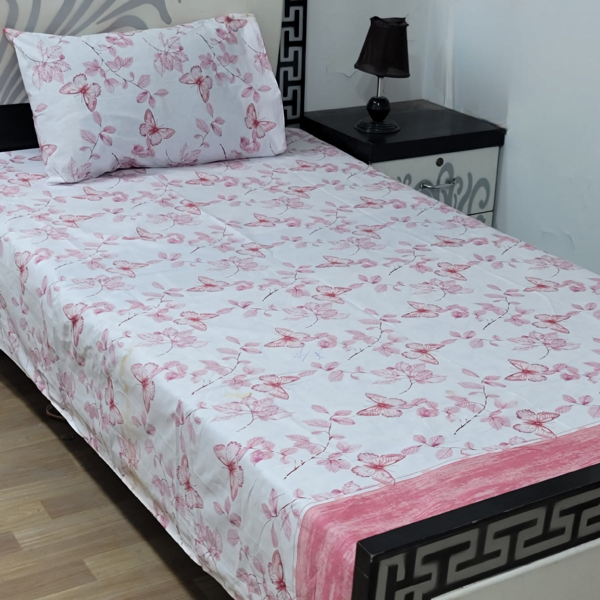 Premium Export Cotton Single Bedsheet )