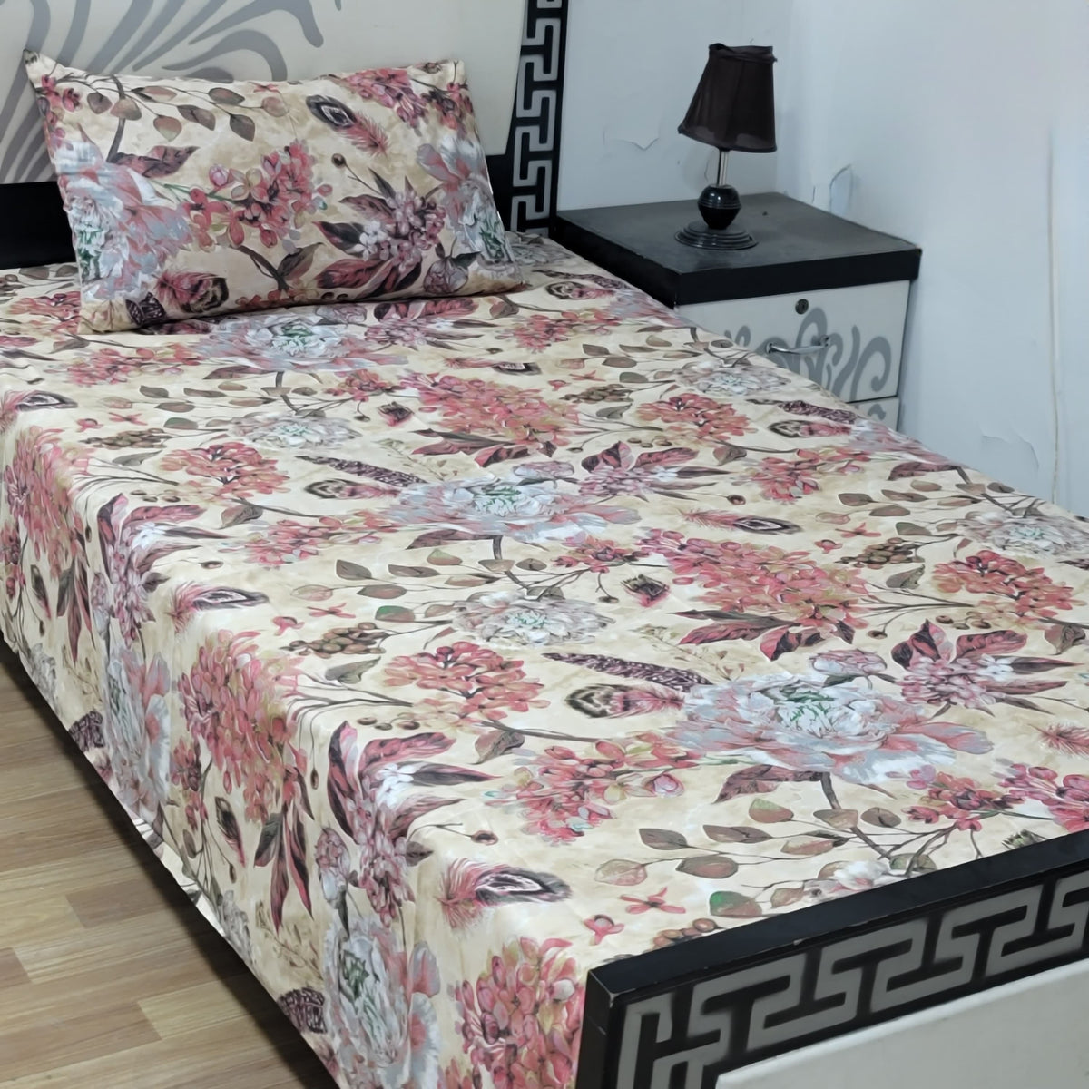 Premium Export Cotton Single Bedsheet )