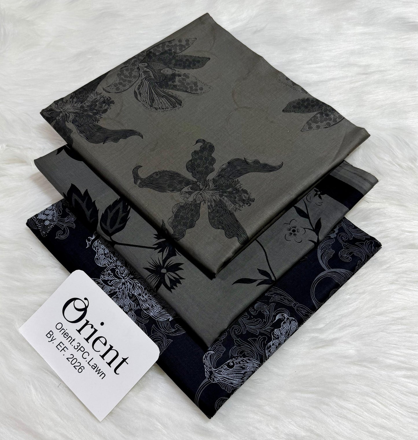 Orient unstitched lawn 3 pc