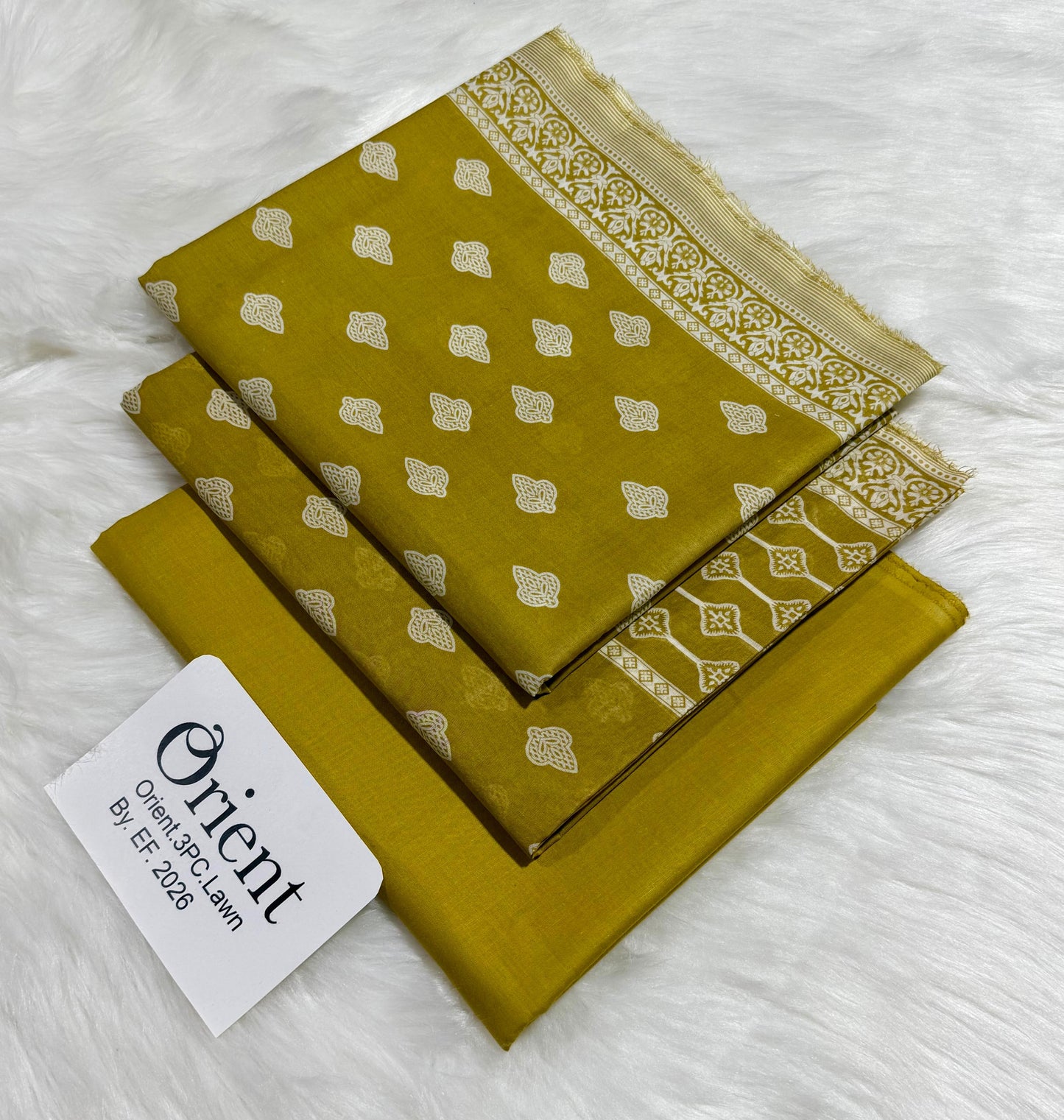 Orient unstitched lawn 3 pc
