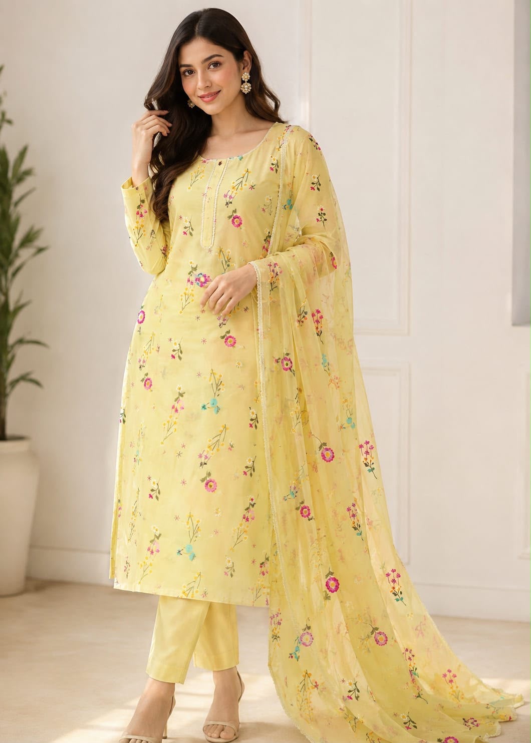 Premium 3-Piece Embroidered Dhanak Collection