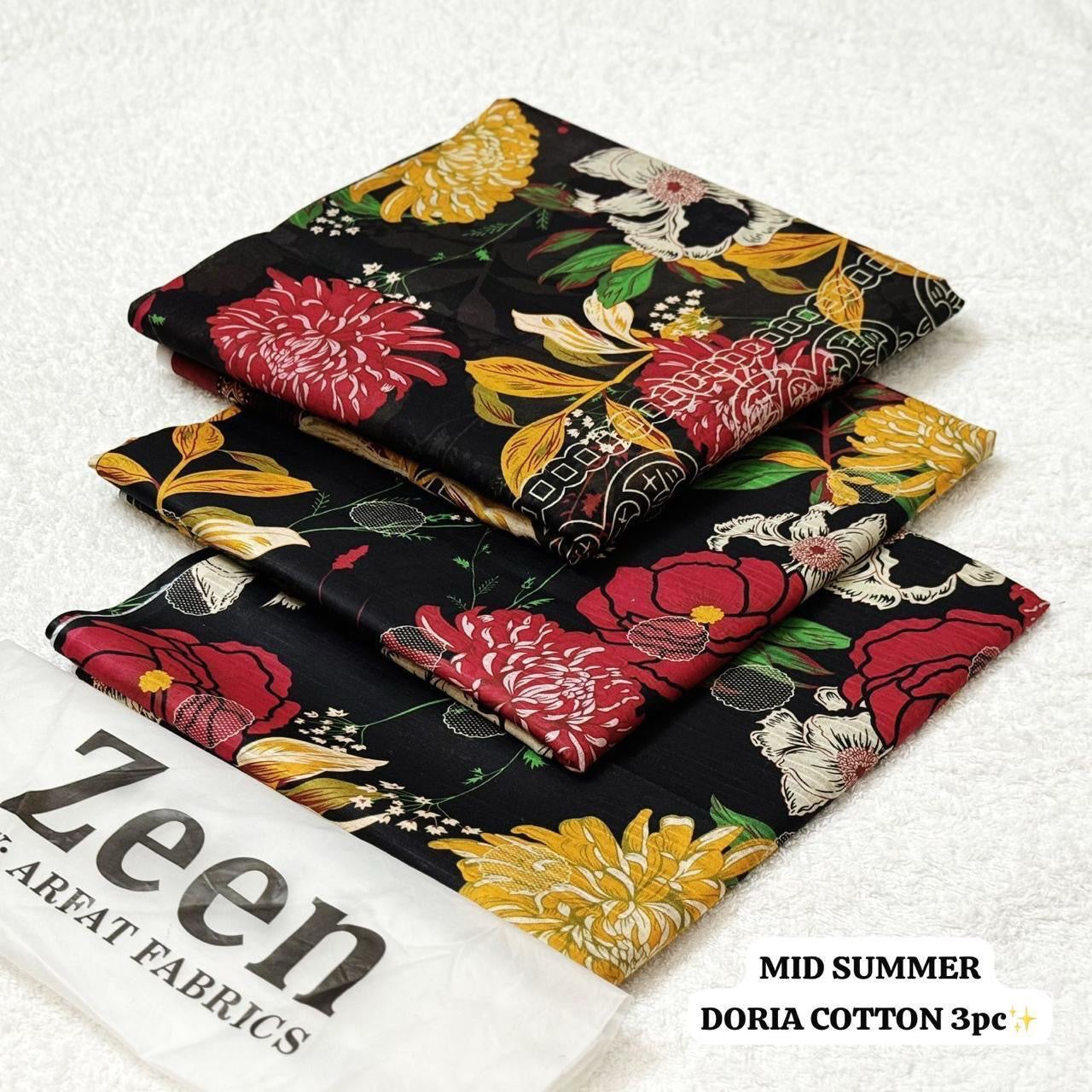 Zeen unstitched lawn 3 pc