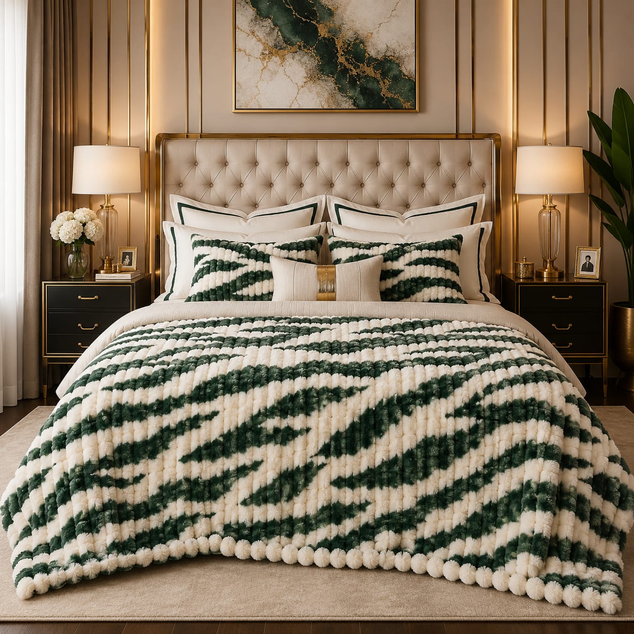 Luxury puffy ac blanket