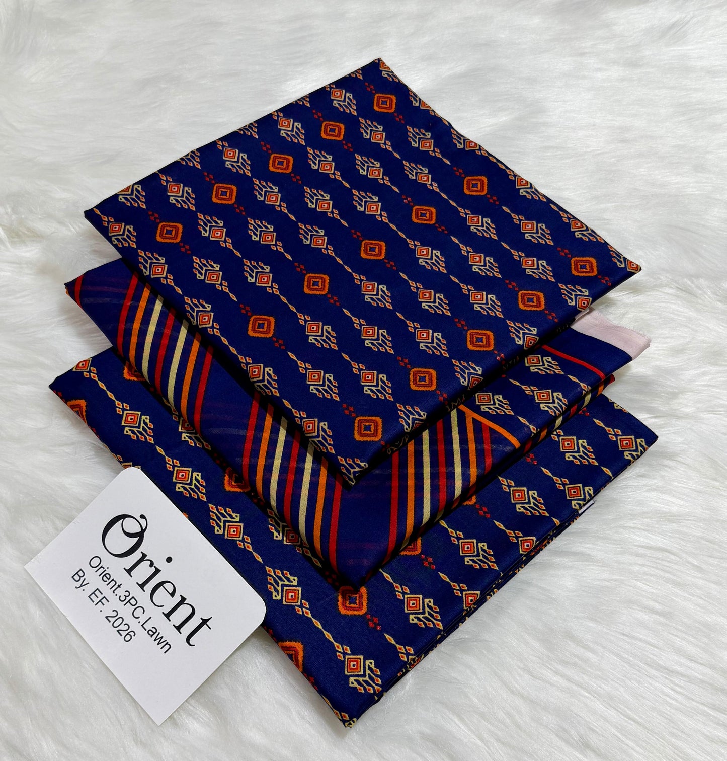 Orient unstitched lawn 3 pc
