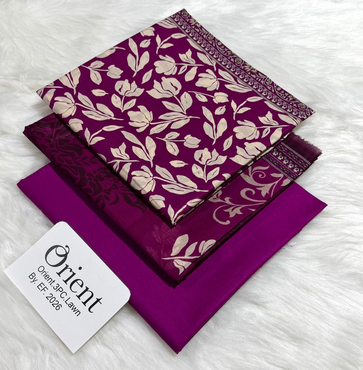 Orient unstitched lawn 3 pc