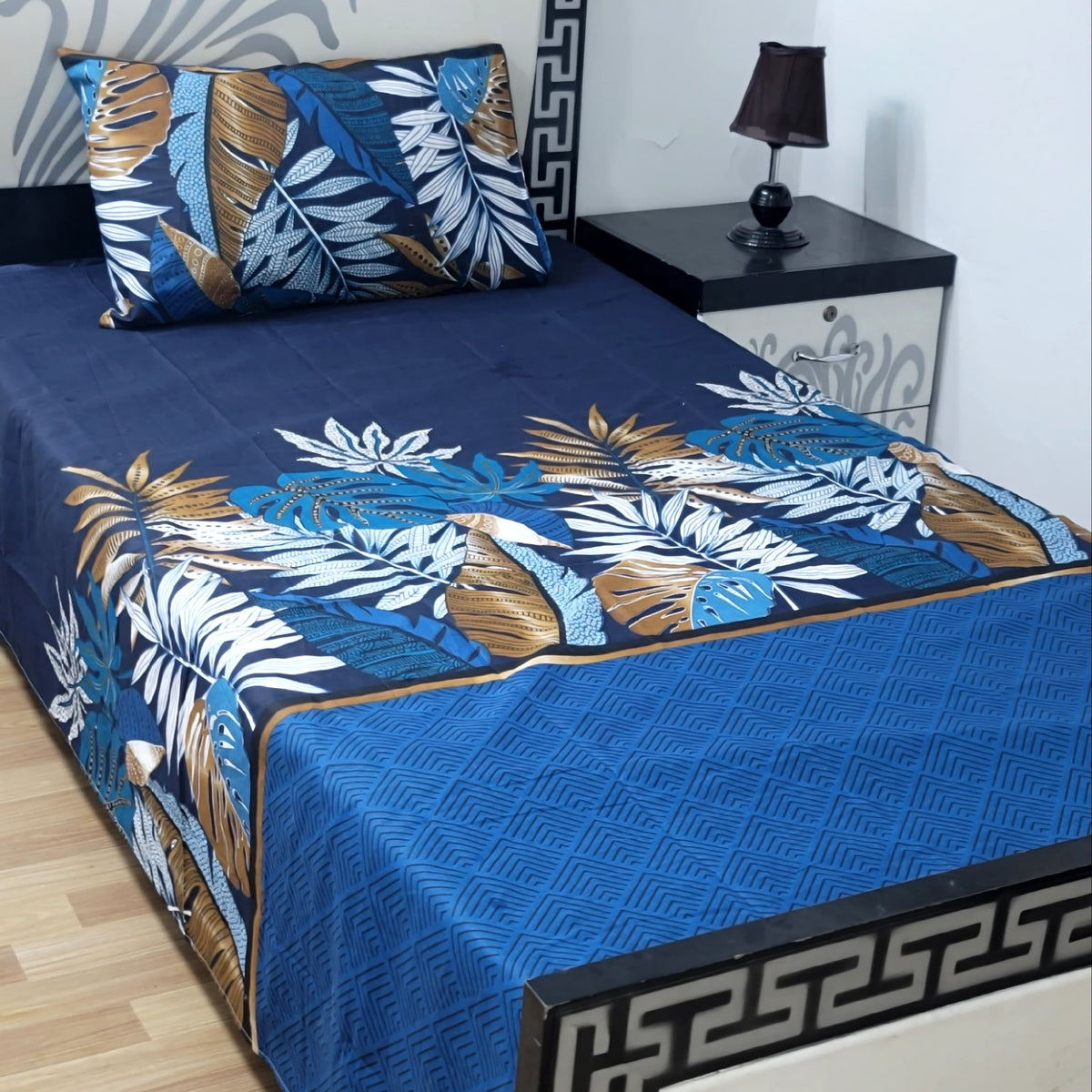 Premium Export Cotton Single Bedsheet )