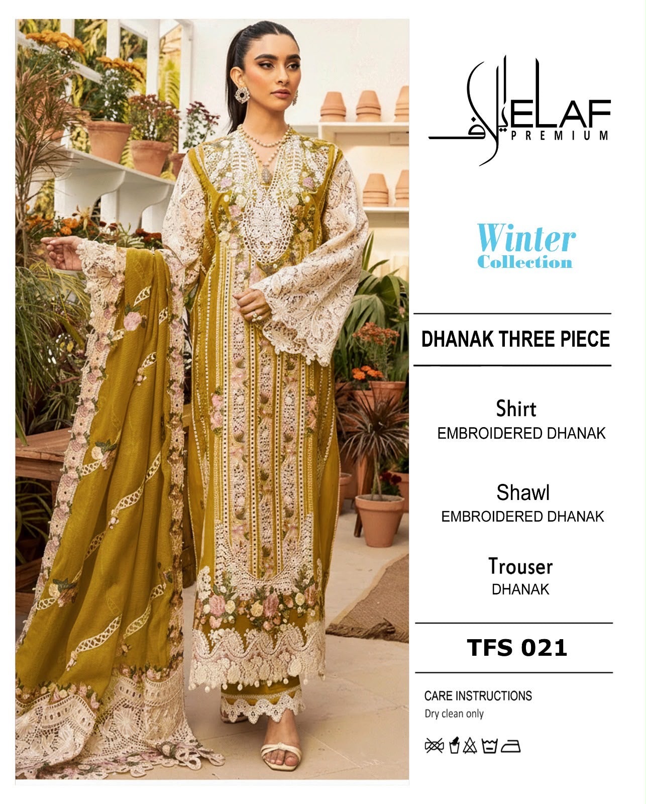Premium 3-Piece Embroidered Dhanak Collection ()