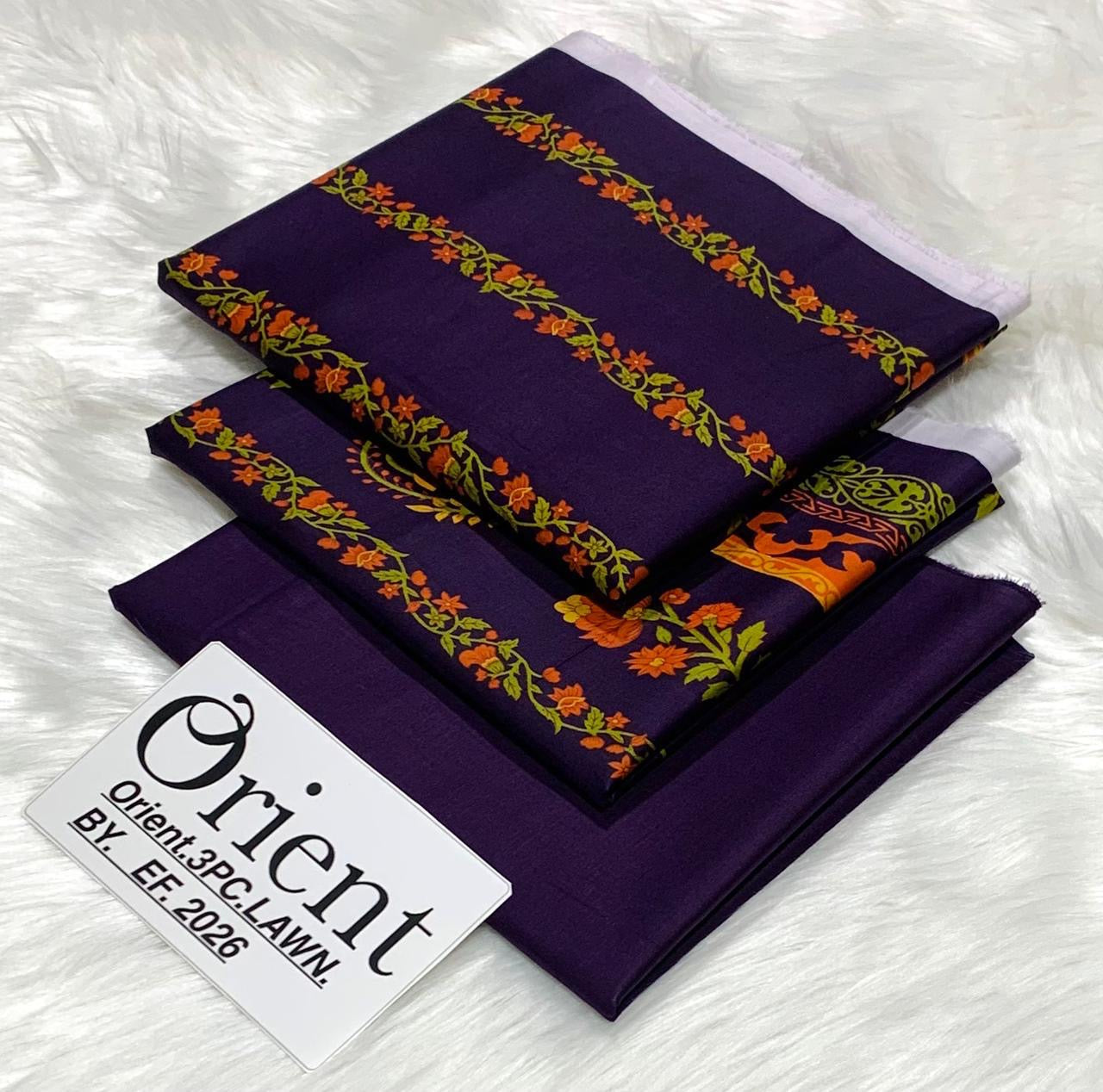 Orient unstitched lawn 3 pc