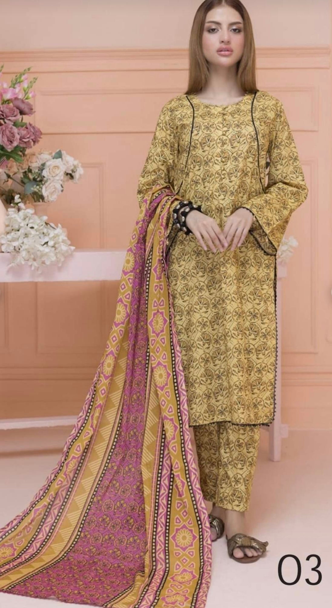 Regalia Ladies 3 Piece Lawn Suit – Unstitched – Summer Collection