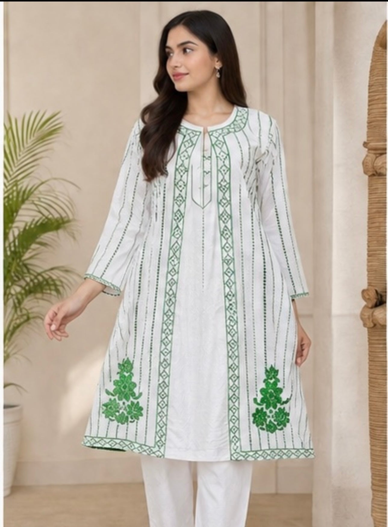 Green Embroidered 2 Piece Collection