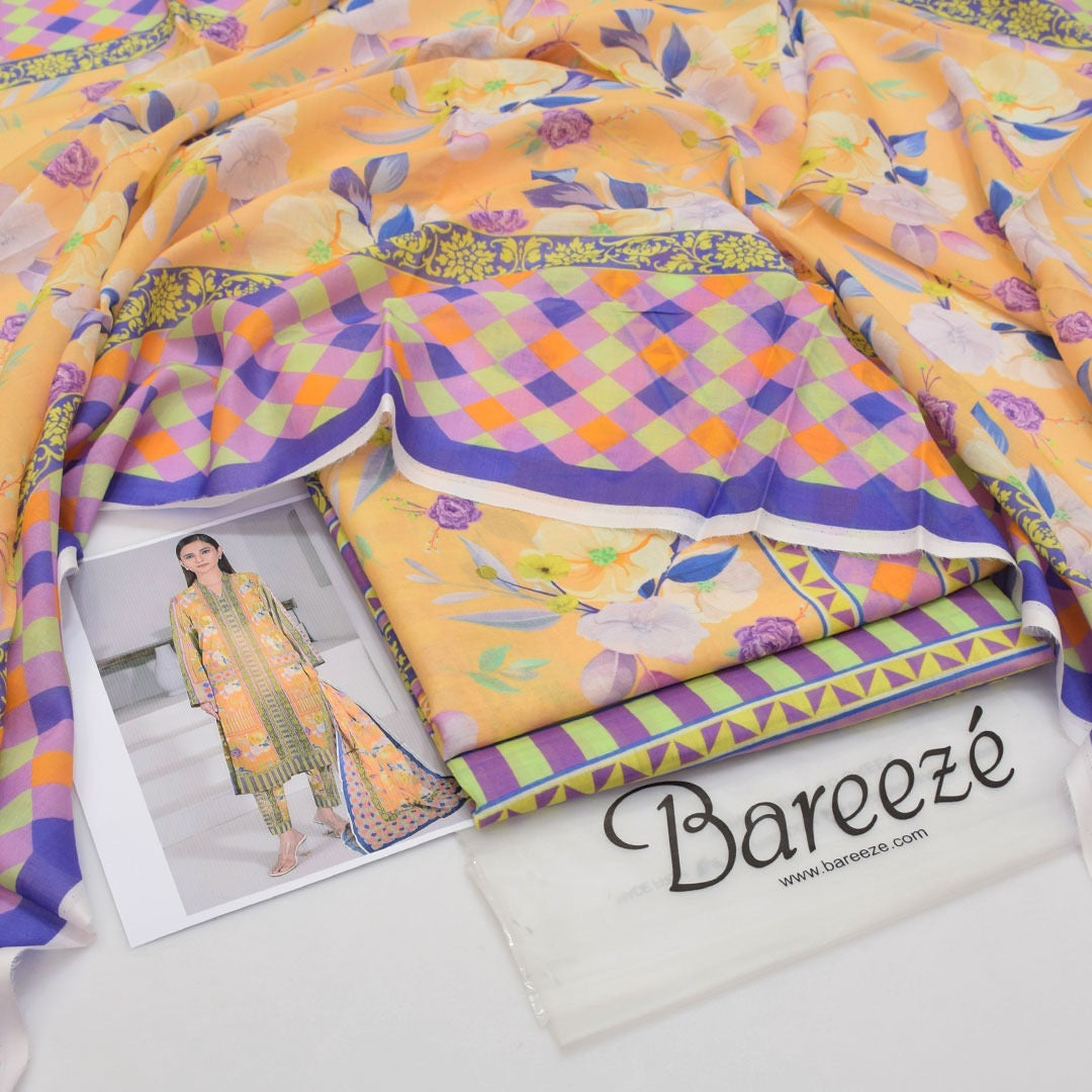 Elegant Printed Lawn 3 Piece Lawn Suit