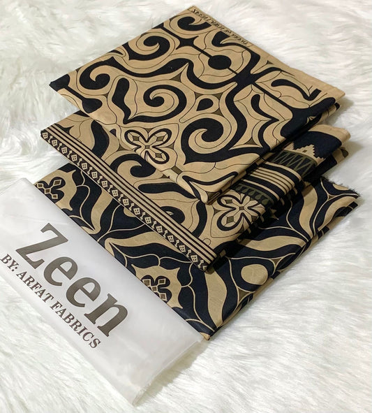 Zeen  unstitched lawn 3 pc