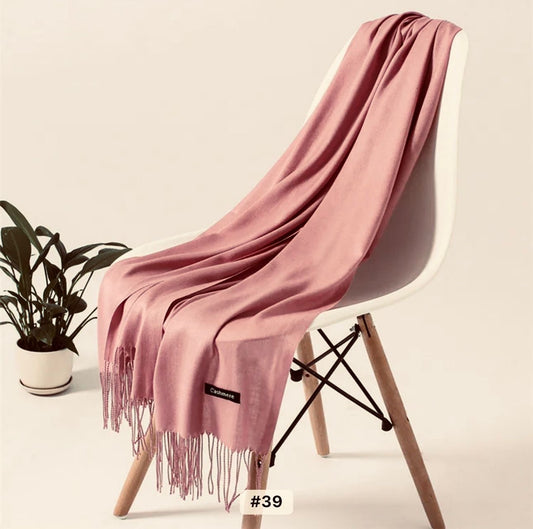 Women warm winter pashmina wool