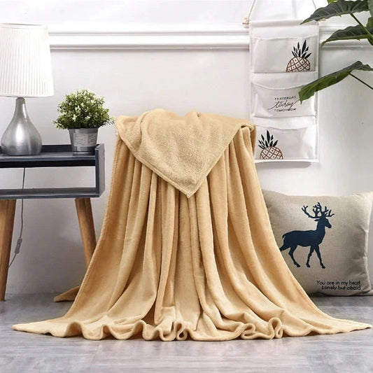 Plain fleece blanket
