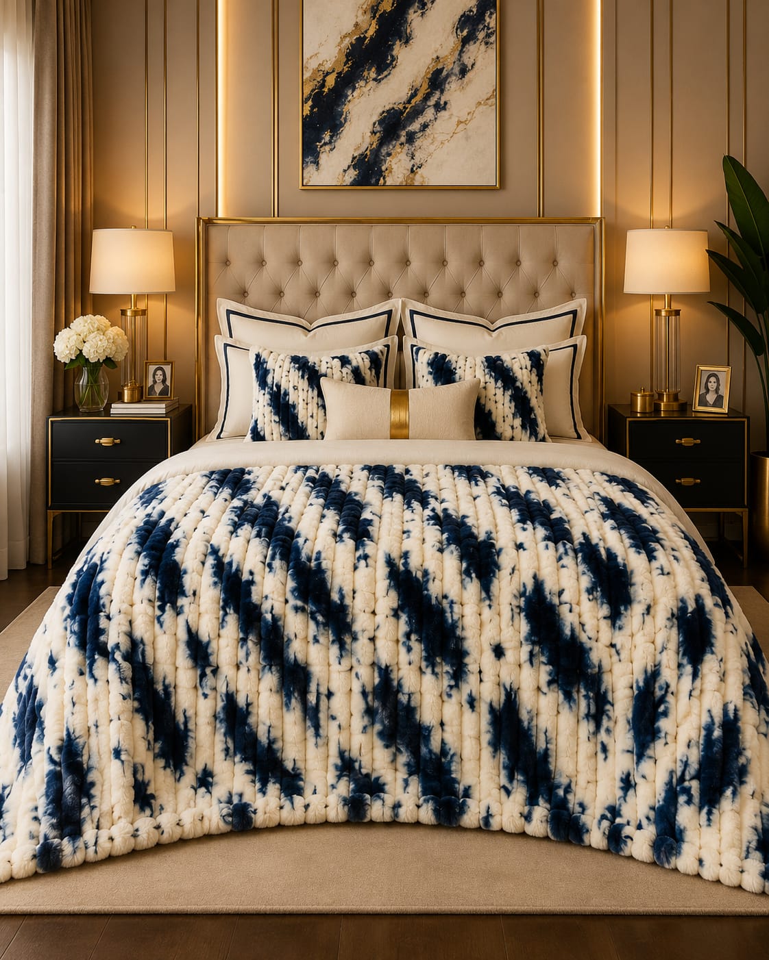 Luxury puffy ac blanket