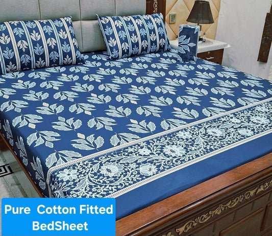 Pure cotton fitted bedsheet