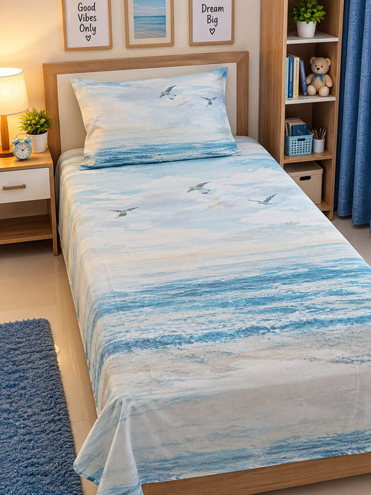 Premium Export Cotton Single Bedsheet
