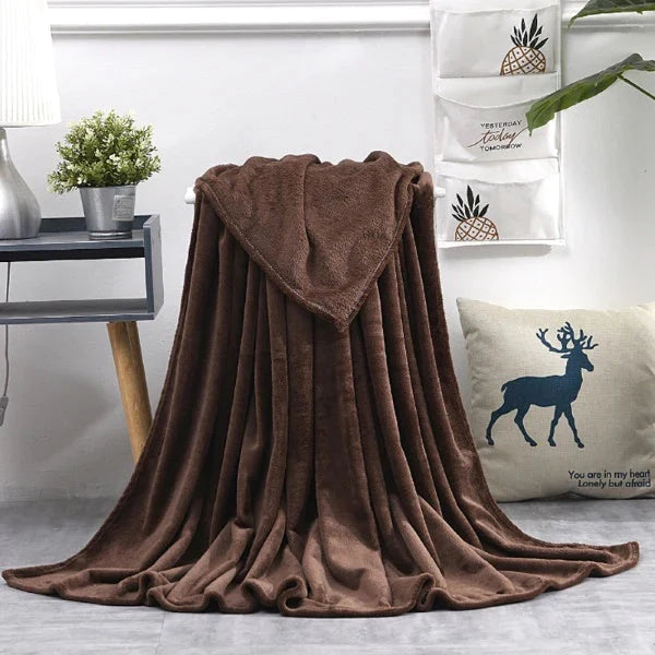 Plain fleece blanket