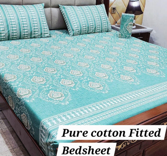 Pure cotton fitted bedsheet