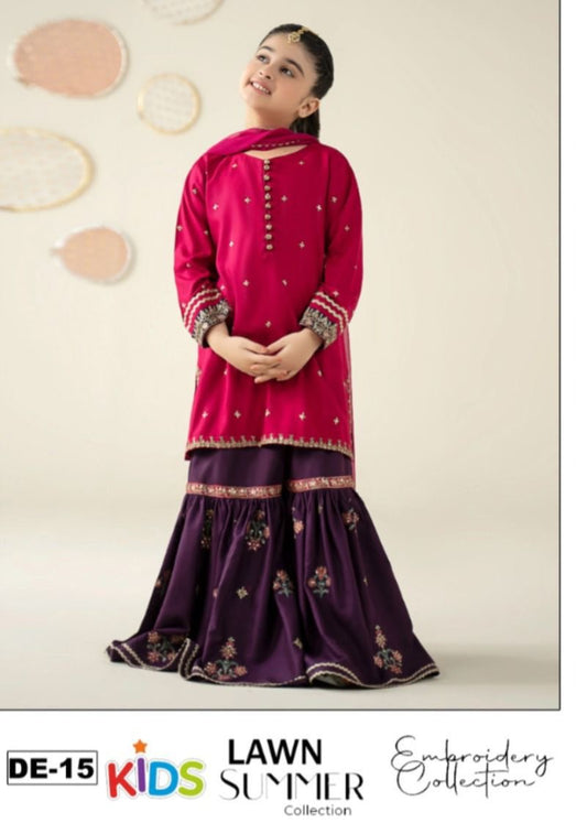 Girls Embroidered Summer Suit | Lightweight & Comfortable | Age 4–12 Years