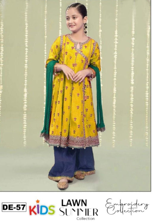 Girls Embroidered Summer Suit | Lightweight & Comfortable | Age 4–12 Years