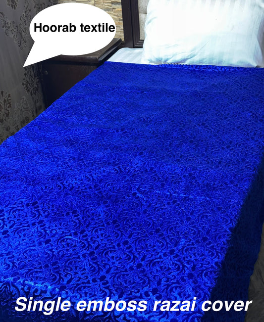 Single  Emboss Fleece Razai Cover – Soft & Warm Winter Bedding