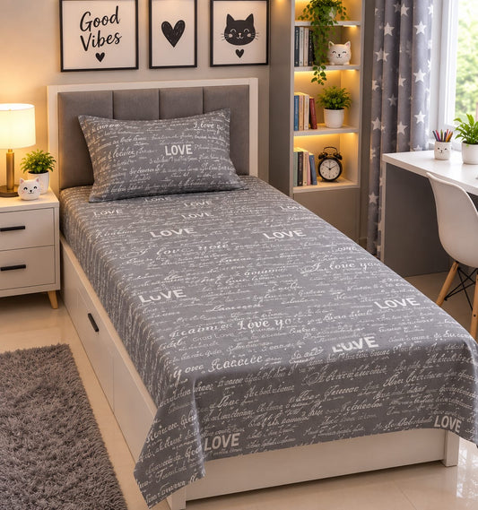 Premium Export Cotton Single Bedsheet