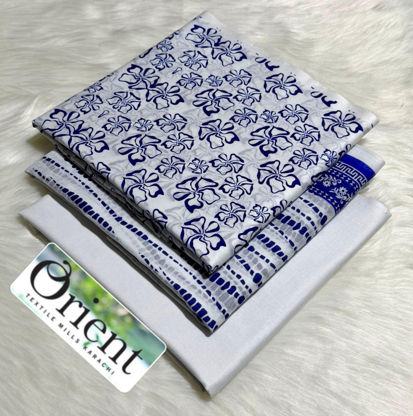 Orient unstitched lawn 3 pc