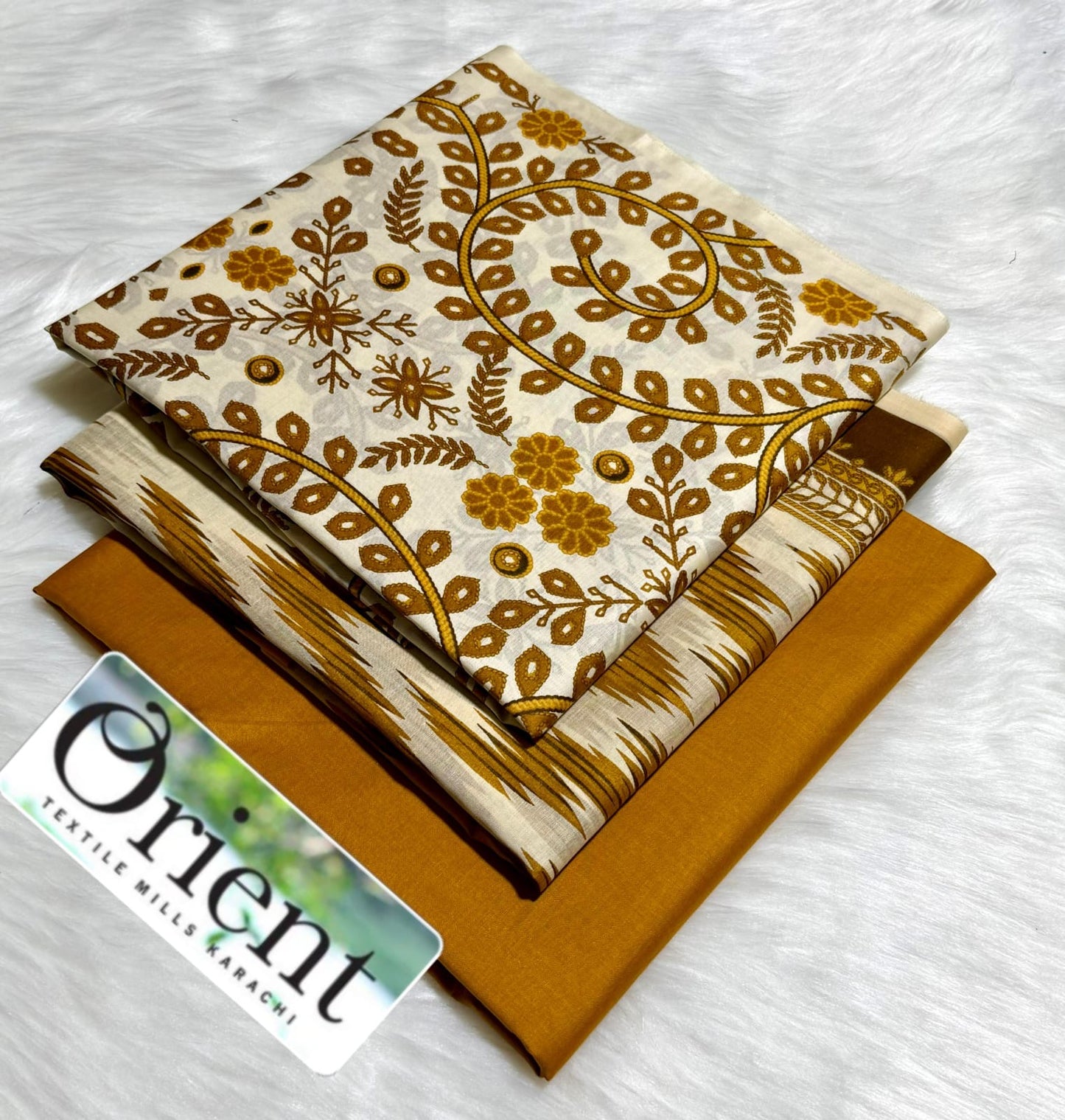 Orient unstitched lawn 3 pc