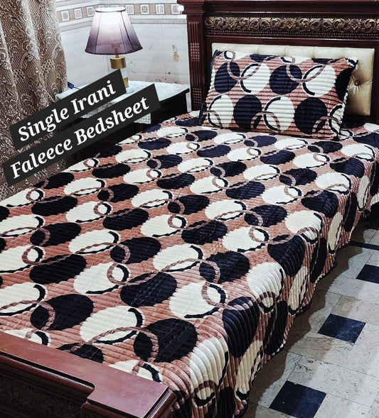 Single Fleece Bedsheet – Pair (2 Pieces) | Winter Soft & Cozy