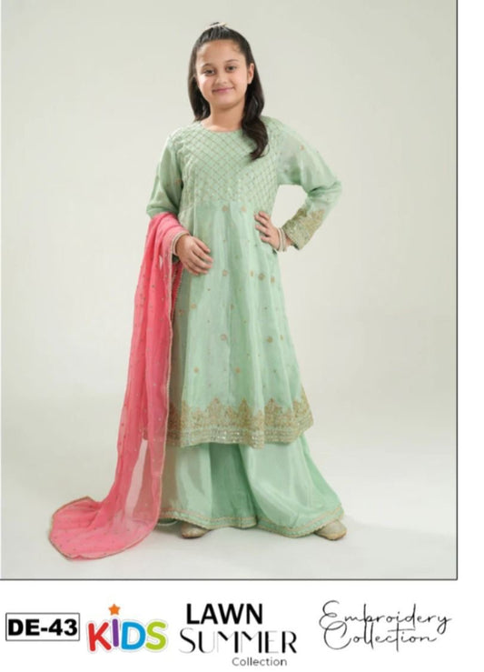 (Copy) Girls Embroidered Summer Suit | Lightweight & Comfortable | Age 4–12 Years