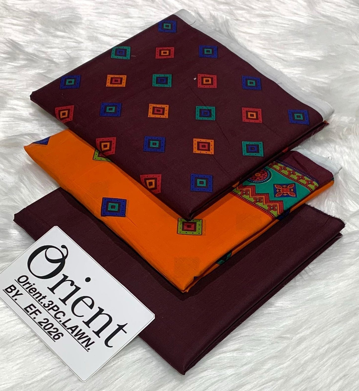 Orient unstitched lawn 3 pc