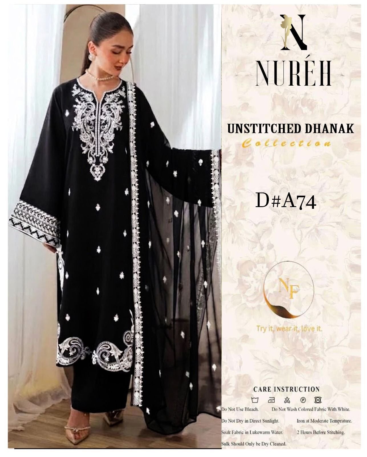 Premium 3-Piece Embroidered Dhanak Collection