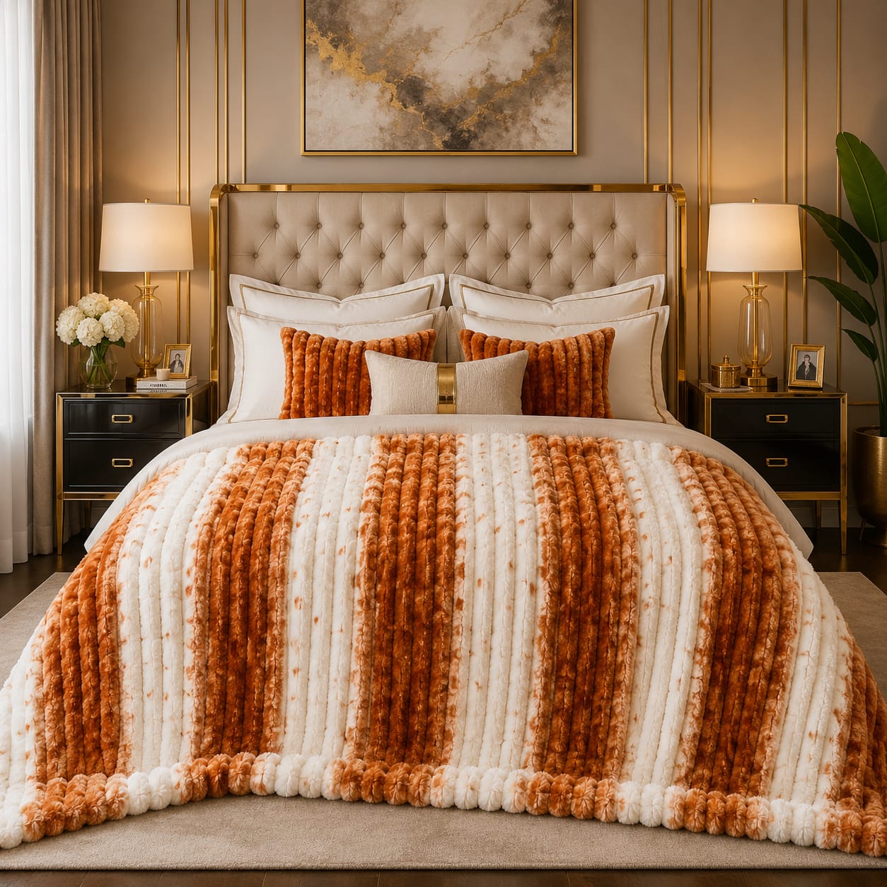 Luxury puffy ac blanket