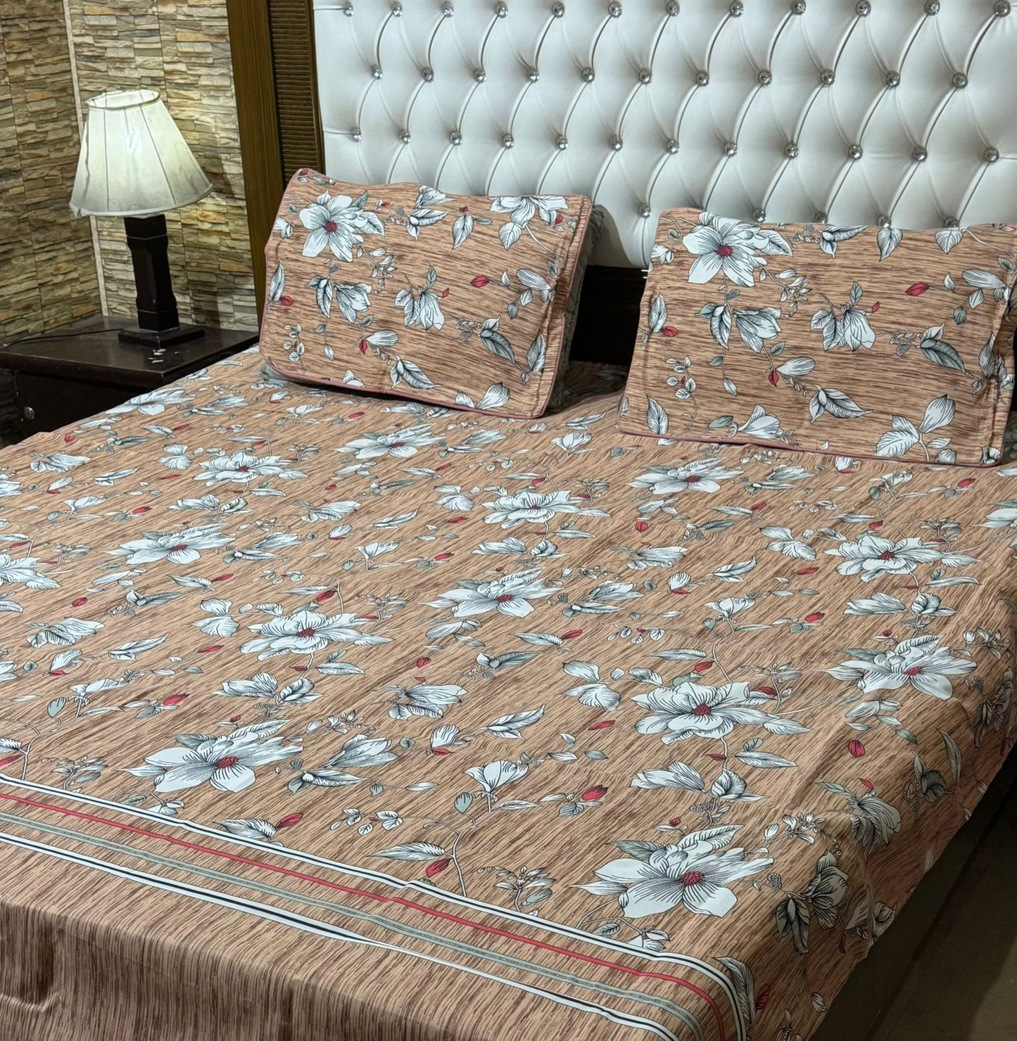 Crystel cotton stan
 bedsheet