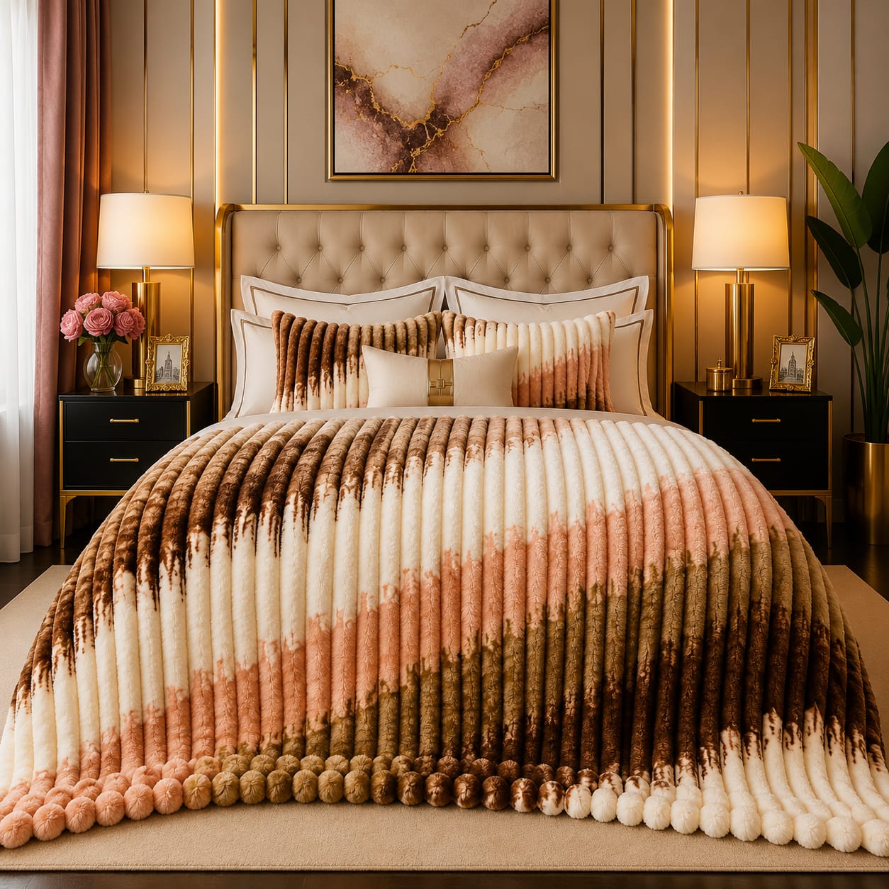 Luxury puffy ac blanket