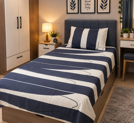 Premium Export Cotton Single Bedsheet ()