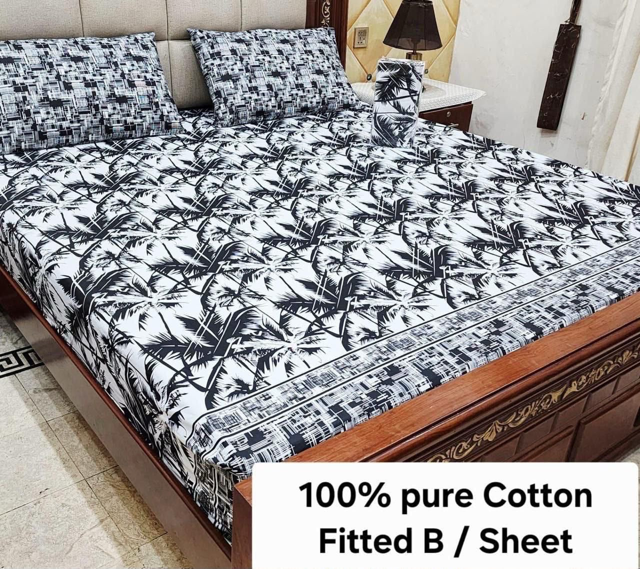 Pure cotton fitted bedsheet
