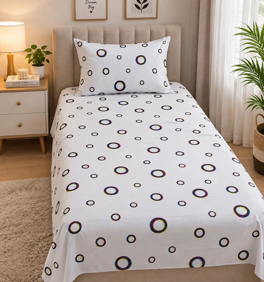 Premium Export Cotton Single Bedsheet